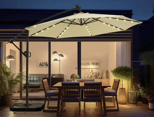 Висококачествен 3M Чадър с LED Светлини и UV Защита