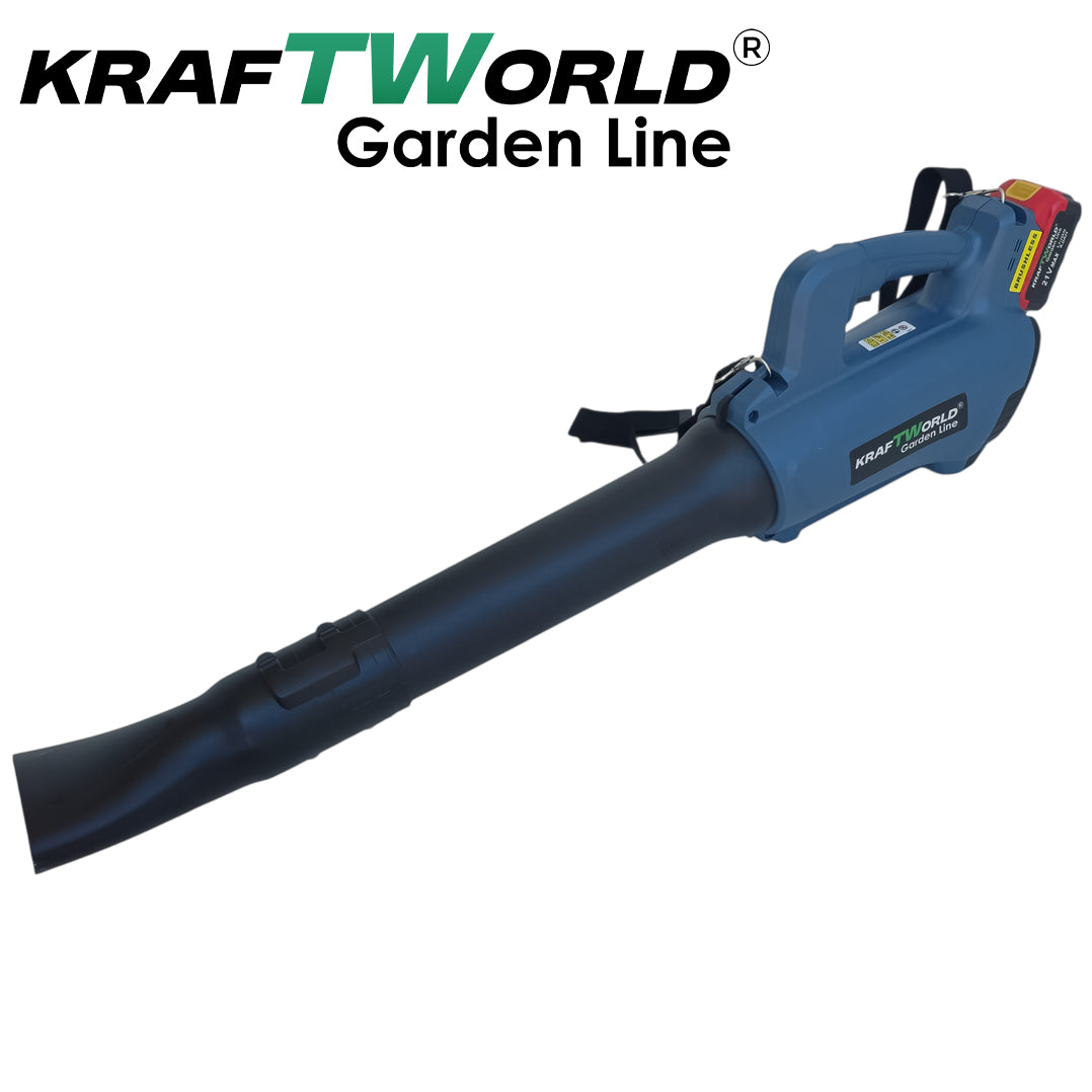 Акумулаторна духалка за листа KraftWorld 21V, 2×4Ah батерии