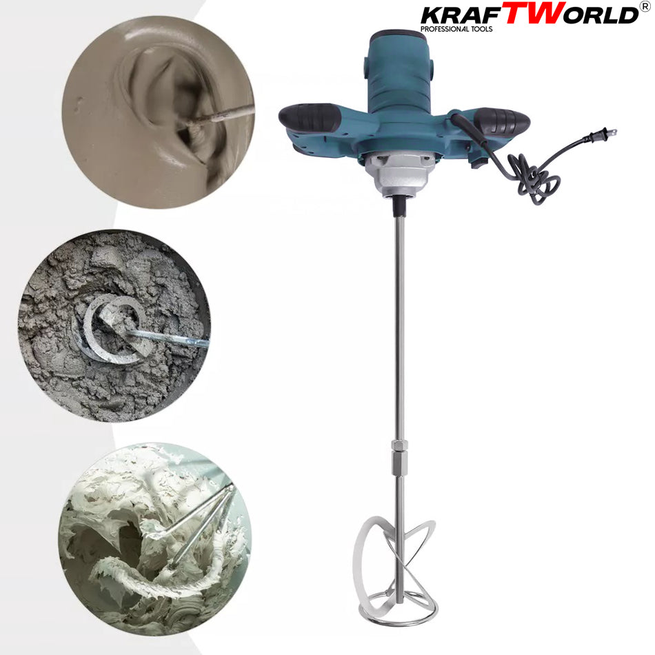 Строителна Бъркалка KraftWorld – Електрически Миксер за Бетон
