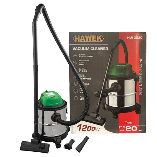 Прахосмукачка за сухо и мокро почистване 20 литра HAWEK