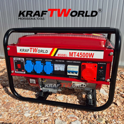 Четиритактов Генератор за Ток Kraftworld 4,5kW – Бензинов Агрегат