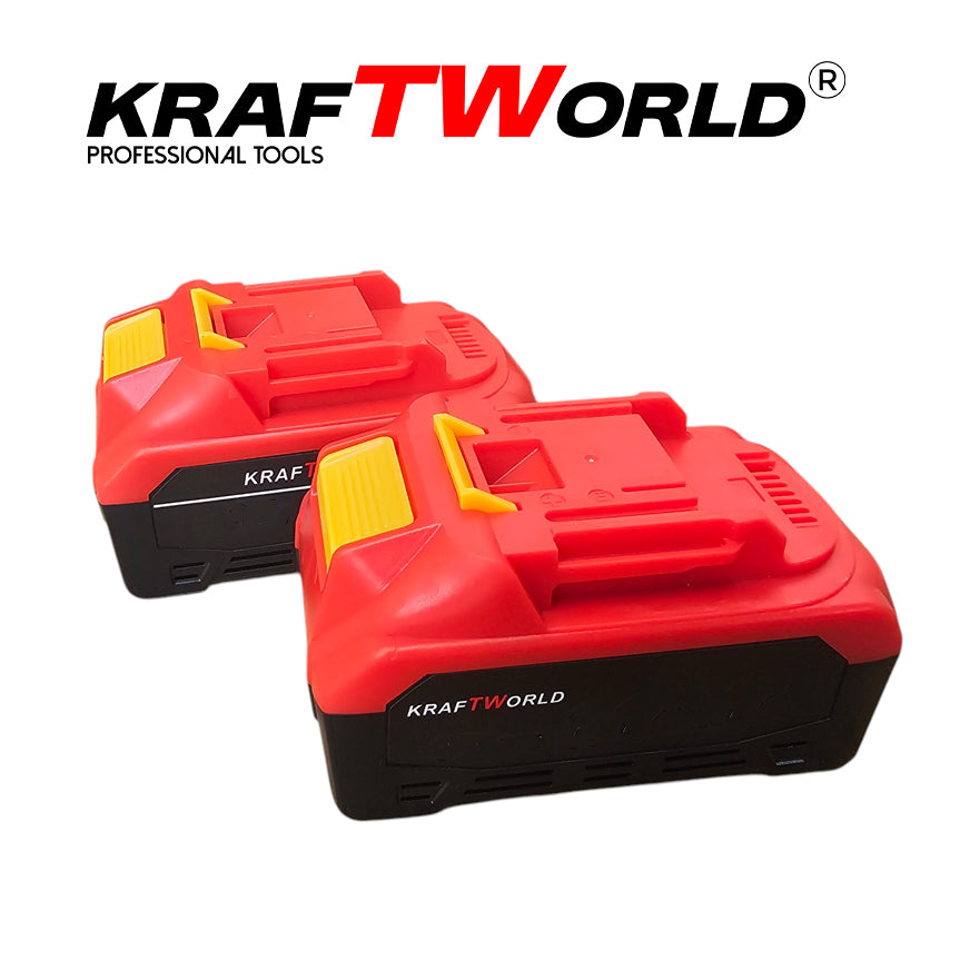 Акумулаторен Ъглошлайф 125мм Kraftworld с 2 Батерии в Куфар