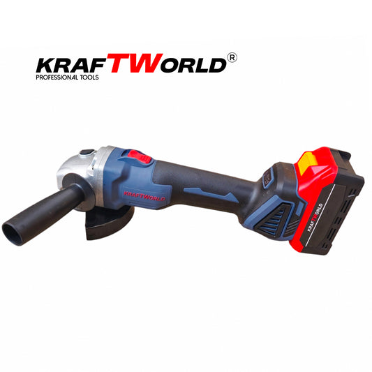 Акумулаторен Ъглошлайф 125мм Kraftworld с 2 Батерии в Куфар