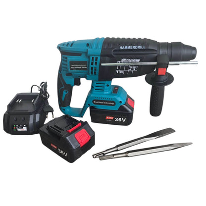 Безчетков акумулаторен перфоратор 36V, SDS-plus, с шило и секач