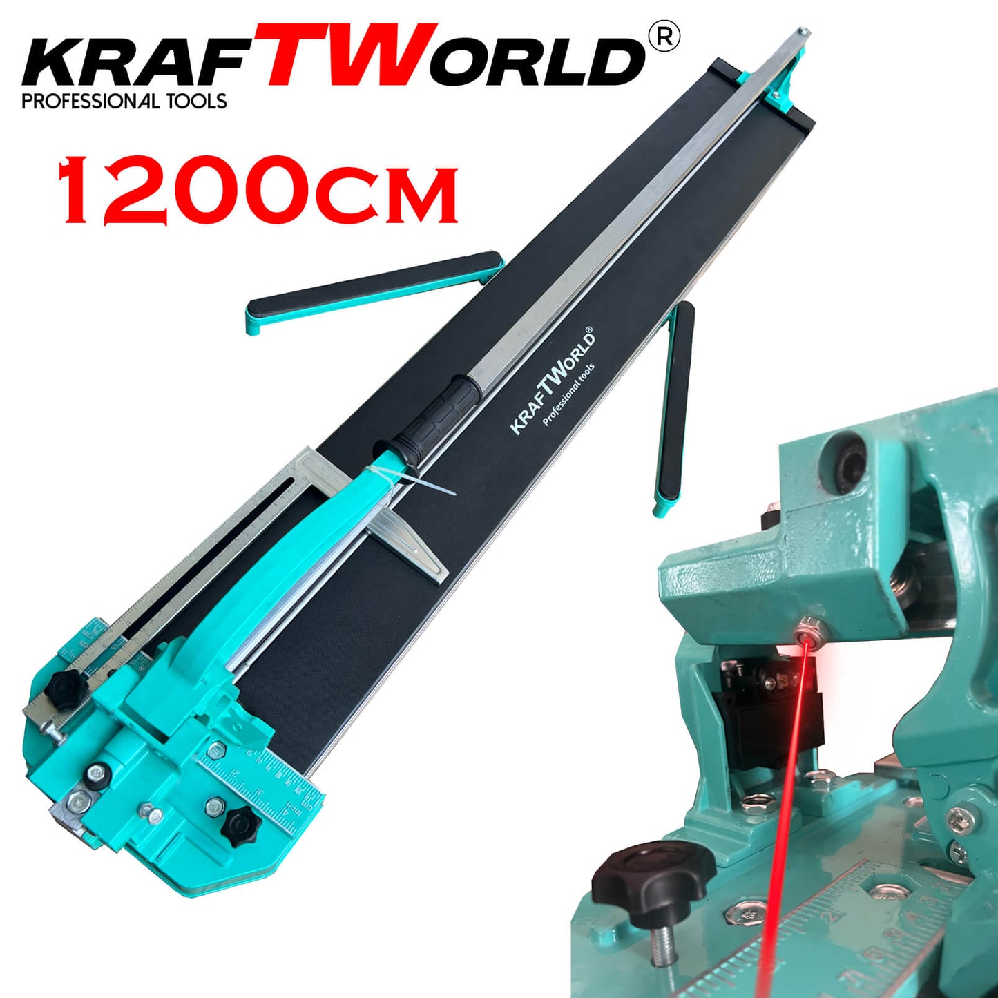 Машина за Рязане на Плочки 1200мм KraftWorld с Лазер