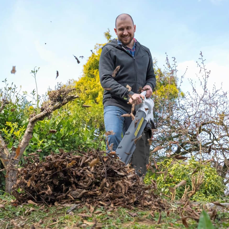 Електрически листосъбирач KraftWorld 3000W – Издухване, Засмукване, Раздробяване