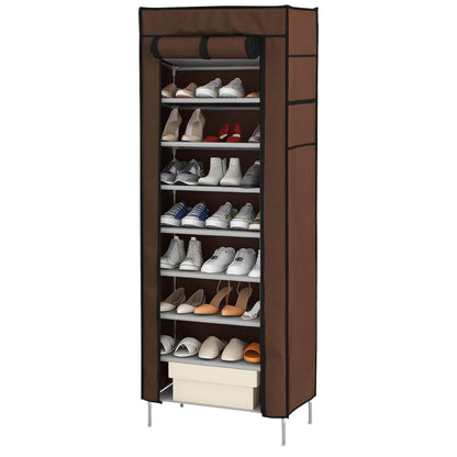 Текстилен шкаф за обувки с 9 рафта – до 27чифта